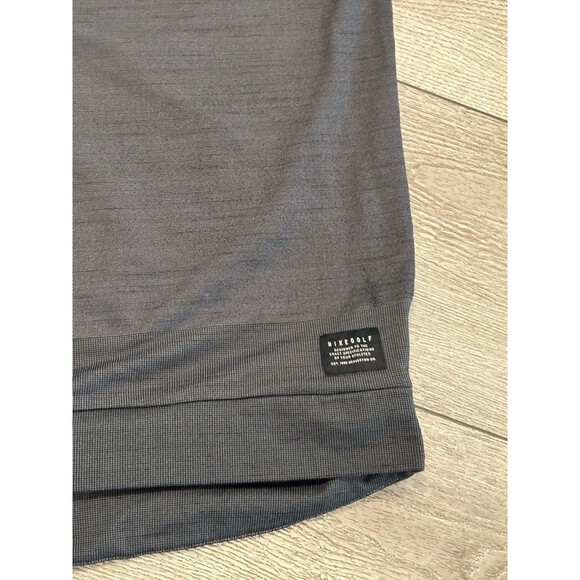 Nike Golf Dri Fit Grey Long Sleeve Crew Neck Pullover Swoosh Mens Medium - Picture 4 of 8